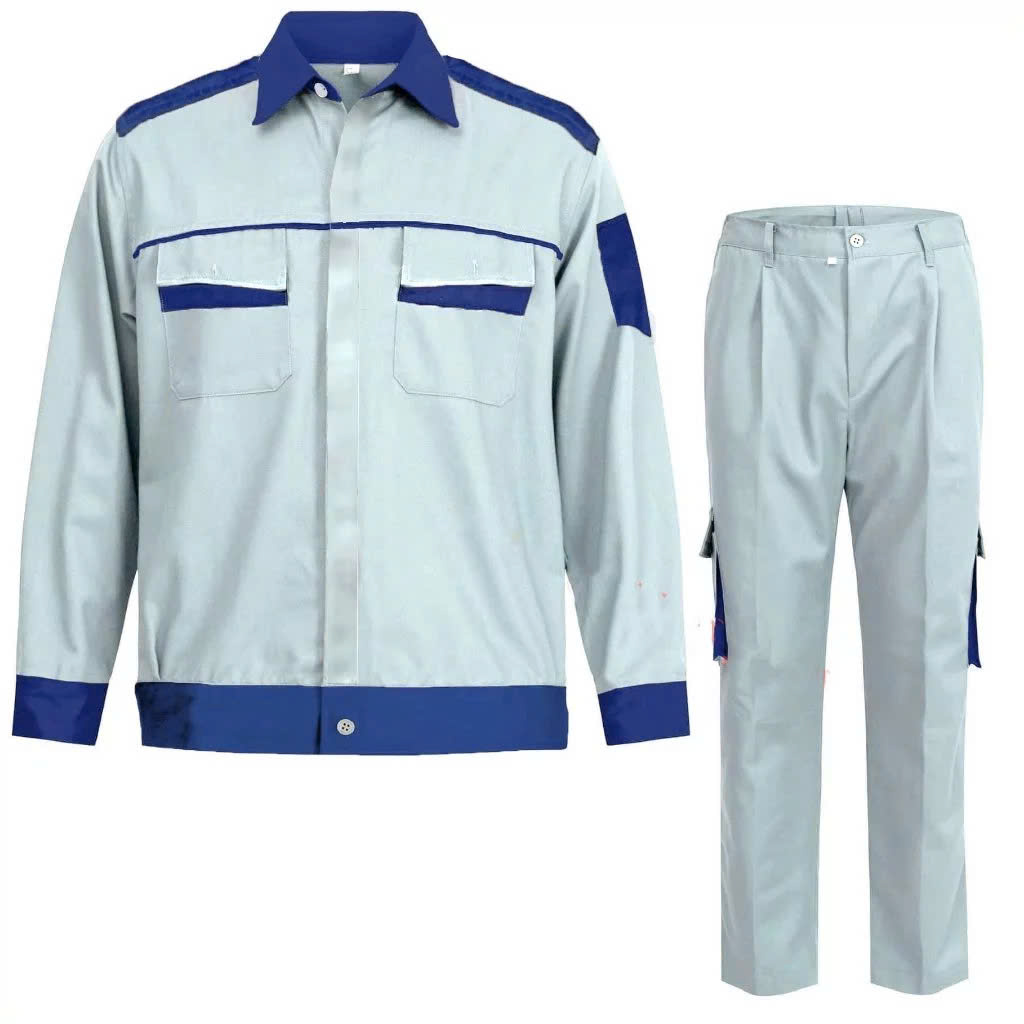 Quần áo Kaki Nam Định - Phối mầu ghi đá + xanh